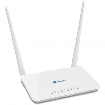 Digicom Wireless Router N300 con 3 LAN, 1 WAN, USB per Chiavette 3G/4G