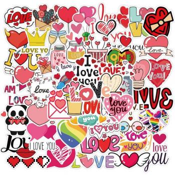 Pink Heart Stickers for Trolley Cases & Motorcycles