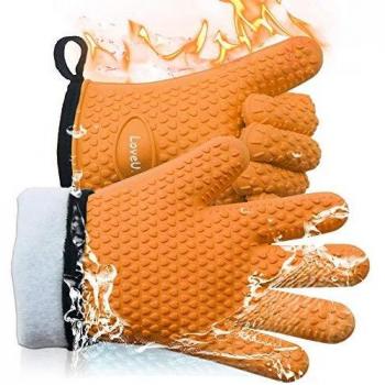 LoveU. Gants Cuisine-Silicone&Coton Double Couche