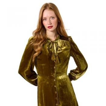 Robe Joe Browns en Velours avec Nœud Frangé Doré