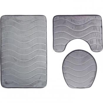 Tapis de salle de bain avec couvercle de toilette