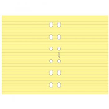 Filofax Pocket size Yellow Ruled (Lined) Notepaper Organiser Refill 213010