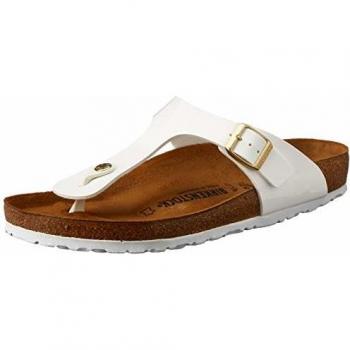 Birkenstock Gizeh Birko-Flor, Tongs Femme, Blanc