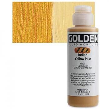 GOLDEN India Yellow Hue Fluid Acrylic 4 fl. oz