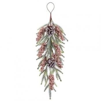 Promozione Natalizia Appendino per Porte Ananas 63 cm in Rame & Plastica