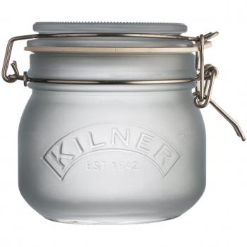 Blue Kilner Frosted Clip Cap Glass Jar – 4.92″ × 4.53″ × 4.33″