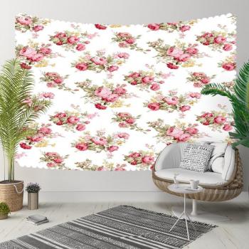 Tapiz Decorativo Bohemio con Rosas Blancas