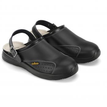 EUROROUTIER Slipper aus Leder mit drehbarem Riemen