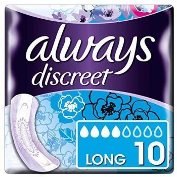 Always Discreet Incontinence Pads Long Size 4, 10 Count
