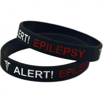 Bracelet silicone épilepsie coloré