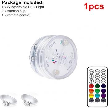 8-Pack RGB Submersible Lights with Remote