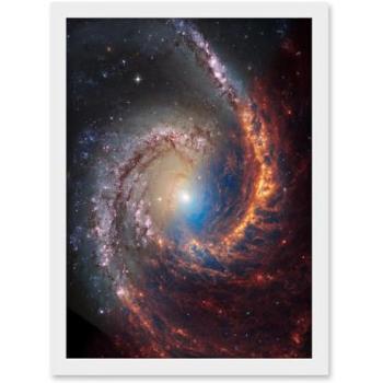 Spiral Galaxy NGC 1566: NASA Hubble & James Webb Edition
