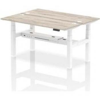 Air Back-to-Back Height Adjustable 2 Person Bench Desk