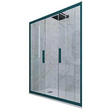 Puerta de ducha 120 cm deslizante PVC Verde Night Watch