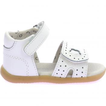 Sandales Kickers Bigkratch-C blanches pour bébé