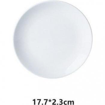 Steak & Cake Dessert Plate Round 5-10 Inches White