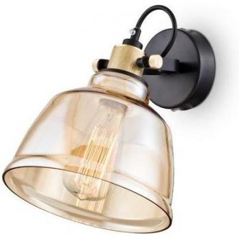 Licht‑Traum Wandleuchte – verstellbar, Metall Rauchglas, Spot, schwarz & bernstein