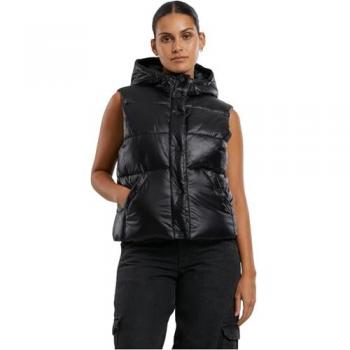 Urban Classics Recycelte Pufferweste für Damen mit Kapuze