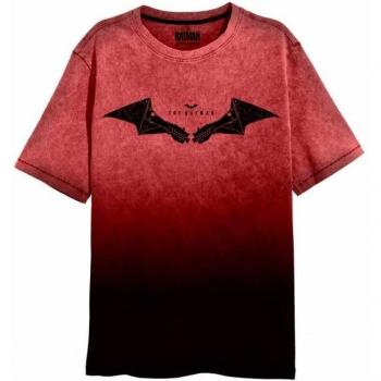 Batman Unisex T-Shirt mit Flügeln im Acid-Wash-Stil