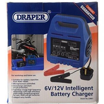 Draper Intelligent Car Battery Charger 6V or 12V