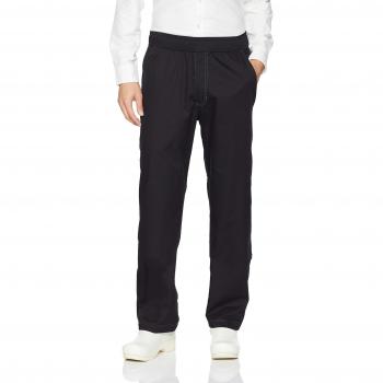 Pantalon Chef Mixte Ventillé Noir LB187