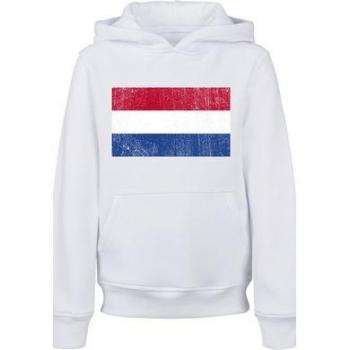 F4NT4STIC Hoodie Niederlande Holland Flagge Weiß Gr. 134/140