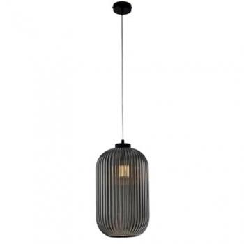 Belight Black Iron Suspension mit verstellbarem Stromkabel und diffuser Vetrosoff-Glas