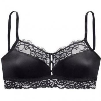 Lascana Alana Bralette in Schwarz – 80C, seidige Qualität