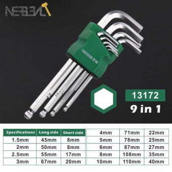 Jeu de clés et tournevis Torx robustes T10-T50 avec clés à douille Type L