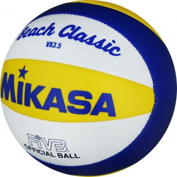 Mikasa Strandvolleyball VX 3,5 15 cm Ø Blau-Gelb-Weiß