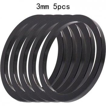 Épaisseur variable 1–3 mm : Rondelles de corps aluminium – Roue libre – 5 unités