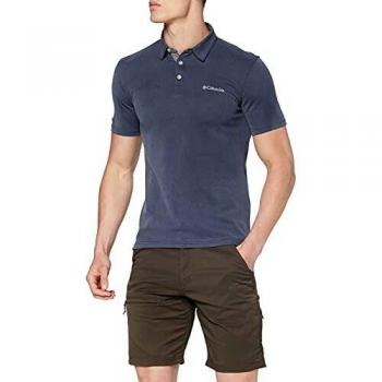 Polo Uomo Columbia Nelson Point a Maniche Corte Blu