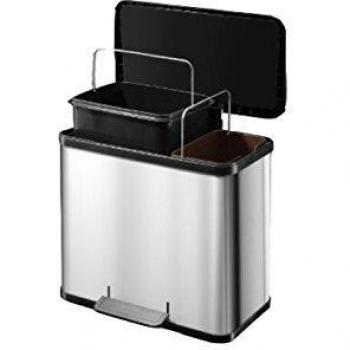 Dual-Compartment Pedal Trash Can – Trento Eco Series
