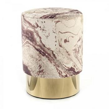 Tabouret Zapa Motif Floral Semi Artisanal 35x35