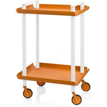 Carrello da Cucinazione 2 Livelli Bianco LEKY