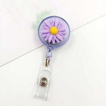 Doctor Badge Holder with Colorful Floral Design