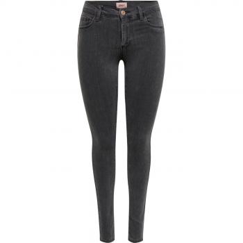 Pantalones Skinny Only Rain Denim Gris Mujer