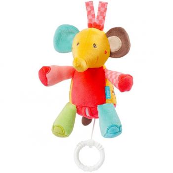 Fehn 074031 Mini‑Kuscheltier‑Elefant mit Melodiefunktion