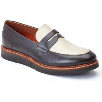 London Sid Men's Brown & Beige Loafers – 11 Inch