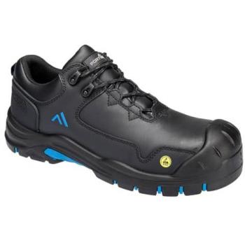 Portwest Composite Action Leather Low Shoe – S3S, ESD, HRO, SR, SC, FO, Black/Blue, 41