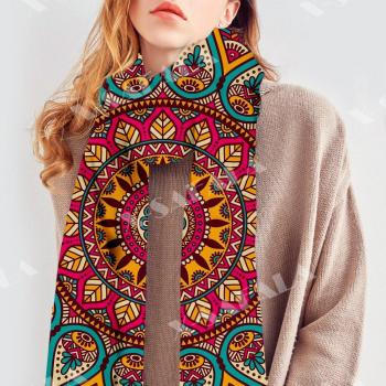 Mandala Pattern Cashmere Shawl