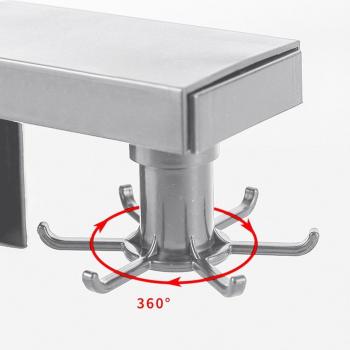Wall-Mounted Coat and Towel Rack with 360° Rotation