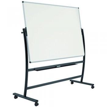 Pizarra blanca lacada magnética 90x120 cm con soporte