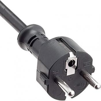 H05VV-F 3G1,5 Verlängerungskabel, schwarz, Länge: 10m