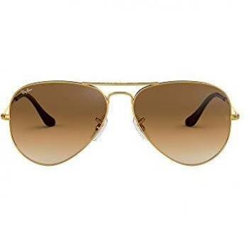 Ray-Ban Aviator Gold Brown Gradient Sunglasses RB 3025 001/51 62mm