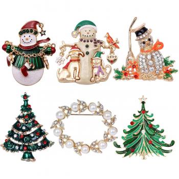 Set Rosso Dolce 6 Spilli Natalizi in Colori Vivaci