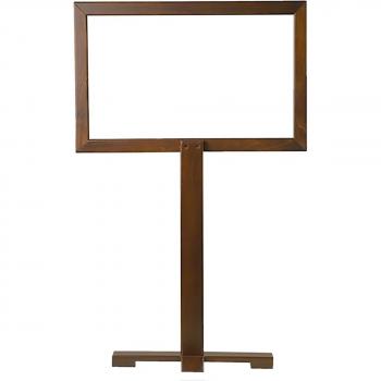 Hygieneschutzwand PULSIVA Amillo 100 × 70 × 155 cm – tabak gebeizt