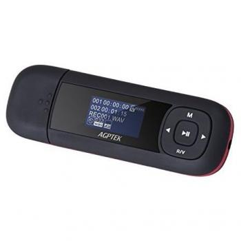 AGPTEK Lecteur MP3 USB Portable avec Radio FM, Batterie Remplaçable,10H Autonomie de Lecture Musicale pour Sport