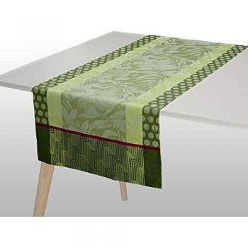 Chemin de table en coton jacquard Nature Urbaine Gazon 50 x 150 cm