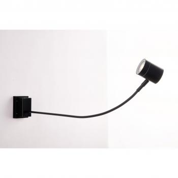 Aplique LED Satén Negro para Exterior con Pantalla